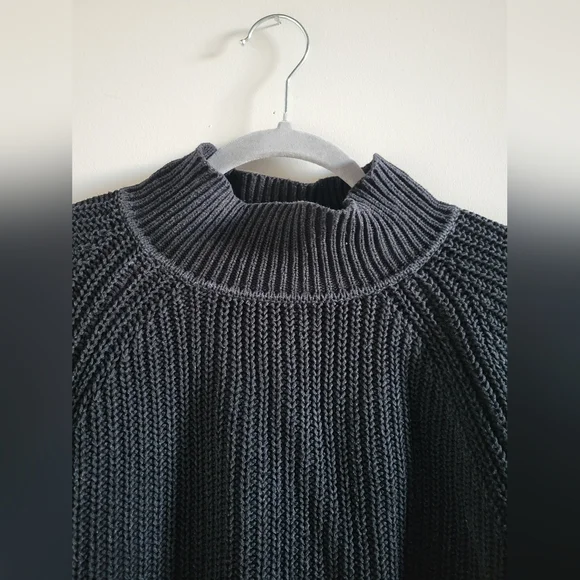 GAP Femme Shaker Barrel Sleeve Knit Cowlneck Sweater Womens Medium Petite - Picture 2 of 10